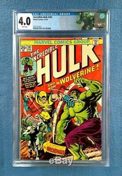 The Incredible Hulk #181 Cgc 4.0 White Pages First Wolverine Marvel Comics 1974