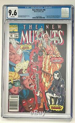 The New Mutants #98 CGC 9.6 1st App Deadpool Cable 2 Liefeld X-Men White Pages