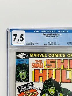 The Savage She-Hulk #1 CGC 7.5 White Pages 1980 Marvel 1st Appearance She-Hulk