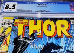Thor #185 CGC 8.5 White Pages John Buscema Jack Kirby Marvel