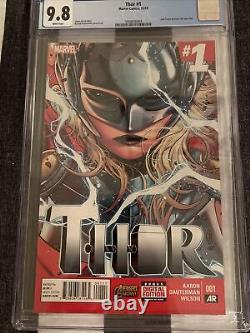 Thor #1 CGC 9.8 2014 Marvel 1st Jane Foster as Thor White Pages Dauterman MCU