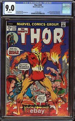 Thor # 225 CGC 9.0 White (Marvel, 1974) Origin & 1st appearance of Firelord