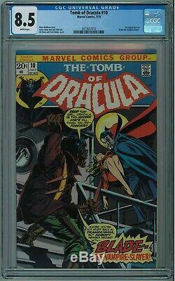 Tomb Of Dracula #10 Cgc 8.5 1st Blade High Grade Hot Book White Pgs 1973
