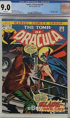 Tomb Of Dracula #10 Cgc 9.0 1st Blade White Pages