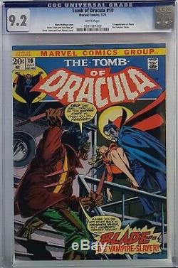 Tomb Of Dracula #10 Cgc 9.2 1st Blade White Pages