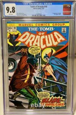 Tomb Of Dracula #10 Cgc 9.8 White Pages // 1st Appearance Of Blade 1973