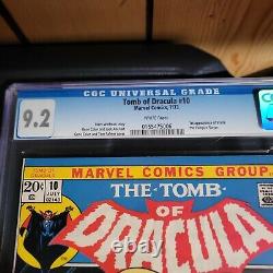 Tomb of Dracula #10 1st Blade CGC 9.2 RARE White Pages