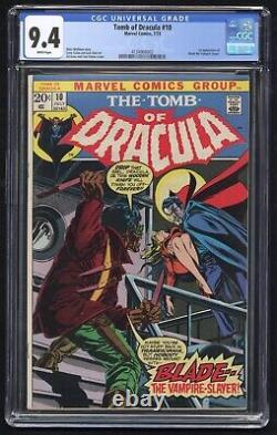 Tomb of Dracula #10 CGC 9.4 White (Marvel 7/73) 1st appearance of Blade
