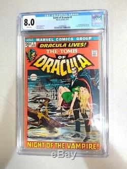 Tomb of Dracula #1 CGC 8.0 White Pages 1st Appearance of Dracula MCU Movie