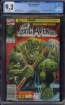 Toxic Avenger #1 Cgc 9.2 Marvel Comics Newsstand White Pages