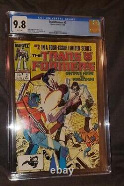 Transformers #2 from 1984 CGC 9.8 NM/M White Pages Marvel Comics