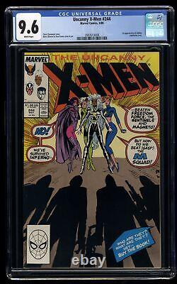 Uncanny X-Men #244 CGC NM+ 9.6 White Pages 1st Appearance Jubilee! Marvel 1989