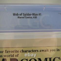 Web of Spider-Man 1 CGC 9.8 Marvel Comics 1985 White Pages Key Issue Black Suit