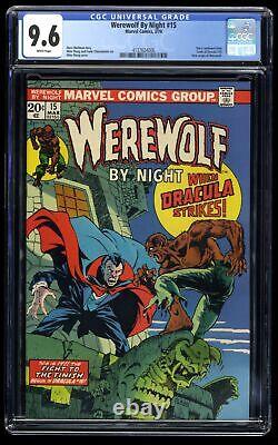 Werewolf By Night #15 CGC NM+ 9.6 White Pages Dracula Appearance! Marvel 1974