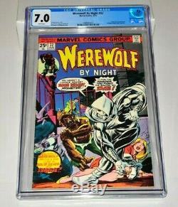 Werewolf By Night 32 CGC 7.0 White Pages 1975 1st Moon Knight Marc Spector