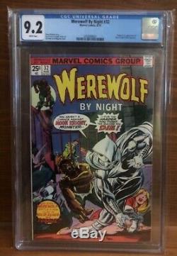 Werewolf By Night #32 Cgc 9.2 White Pages First Appearance Moon Knight Hot