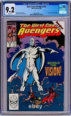West Coast Avengers #45 1989 Marvel CGC 9.2 1st White Vision, Mrs. Hunter