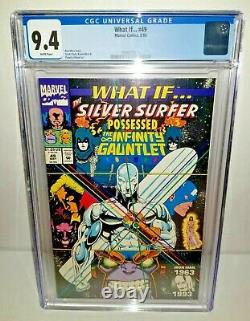 What If #49 CGC 9.4 White Pages (Marvel, 1993) Silver Surfer Infinity Gauntlet