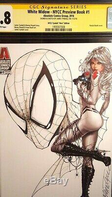 White Widow #1 Cgc Ss 9.8 Tyndall Original Spider-man Sketch Remark Nycc Preview