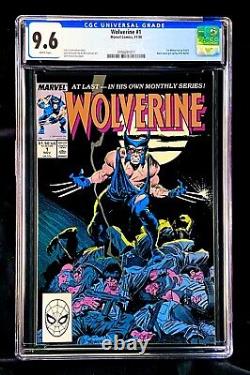Wolverine #1 CGC 9.6 NM+ WHITE Marvel 1988 Key 1st issue, John Byrne back cover