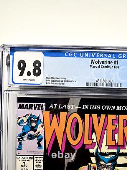 Wolverine #1 CGC 9.8 White Pages (1988 Limited Series Marvel Comics) Buscema Art