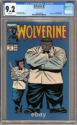 Wolverine #8 Cgc 9.2 White Pages Marvel Comics 1989