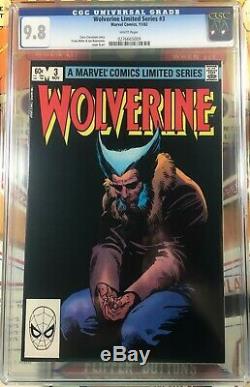 Wolverine Limited Series #1,2,3,4 CGC 9.8! NM/MT, White Pages! Full Set! Miller