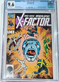 X-Factor #6 CGC 9.6 NM+ White Pages 1986 Marvel Comics 1st Apocalypse