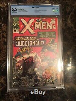 X-MEN #12 6.5 CBCS 6.5 WHITE (Like CGC) 1st Juggernaut + Origin of Professor X