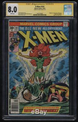 X-Men #101 CGC 8.0 White Pgs Clean Stan Lee Signature Series 1st Phoenix Signed