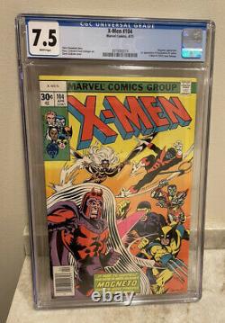 X-Men #104 CGC 7.5 WHITE Pages Magneto & Starjammers Marvel 1977