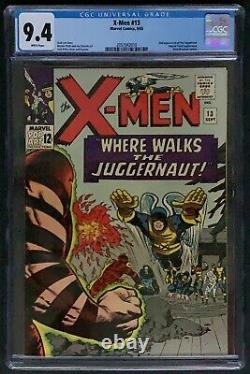 X-Men #13 CGC 9.4 Marvel 1965 White Pages Juggernaut