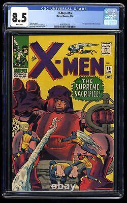 X-Men #16 CGC VF+ 8.5 White Pages 3rd Appearance Sentinels! Marvel 1966