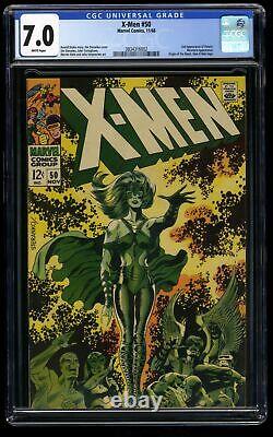 X-Men #50 CGC FN/VF 7.0 White Pages 1st Polaris Cover 2nd appearance