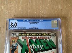 X-Men King Size Annual #3 Marvel White Pages CGC 8.0