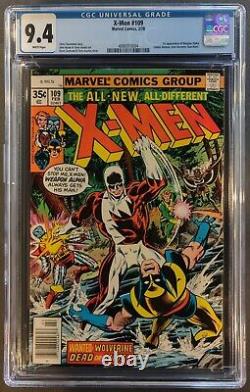 X-men #109 Cgc 9.4 White Pages Newsstand Marvel Comics 1978 1st Weapon Alpha