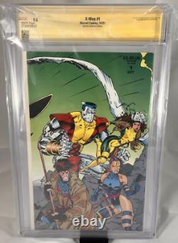 X-men 1 Collectors Edition Cgc 9.8 White Pages Ss Signed Jim Lee Marvel 1991