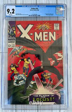 X-men #24 Cgc 9.2 (nm-) White Pages 1st Appearance Of Locust Marvel