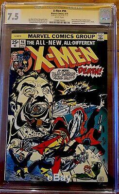 X-men #94 Cgc 7.5 Signed Ss By Stan Lee All New X-men Begins Marvel White Pages