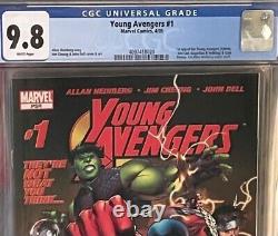 Young Avengers #1 CGC 9.8 MCU KEY! Marvel Comics 2005 White pages